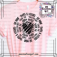 Load image into Gallery viewer, Hugs and Kisses_Be Mine_ Honey Bunch_Sweetheart_Cutie Pie T-Shirt