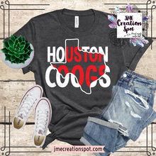 Load image into Gallery viewer, Houston Texas Cougars Coogs Shirt - University of Houston Shirt - Cougars Football, Softball, Basketball- U of H Shirt - Houston UH GRAD