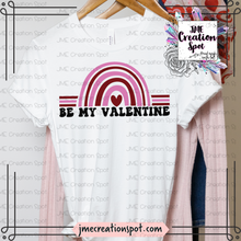 Load image into Gallery viewer, Be Mine Valentine Rainbow Hearts T-Shirt