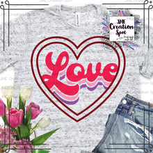 Load image into Gallery viewer, Love Retro Heart_Valentine's T-Shirt