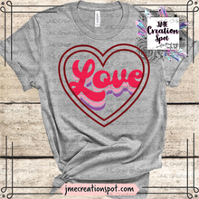Load image into Gallery viewer, Love Retro Heart_Valentine's T-Shirt