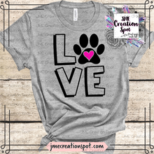 Load image into Gallery viewer, Love Dog Paw T-Shirt