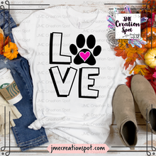 Load image into Gallery viewer, Love Dog Paw T-Shirt