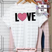 Load image into Gallery viewer, Love with Polka Dot Heart T-Shirt