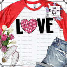 Load image into Gallery viewer, Love with Polka Dot Heart T-Shirt