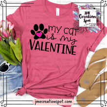 Load image into Gallery viewer, My Cat is my Valentine T-Shirt