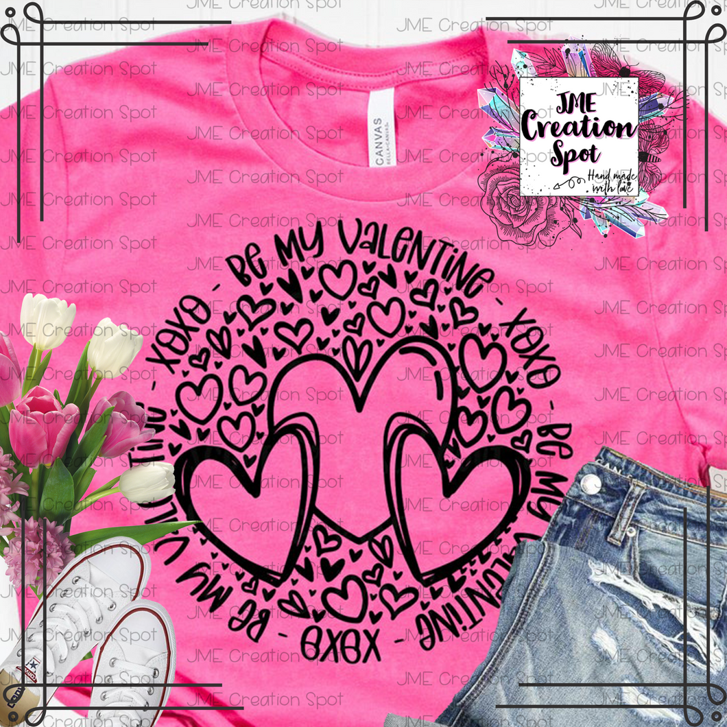 XOXO Be My Valentine_Heart Circle T-Shirt
