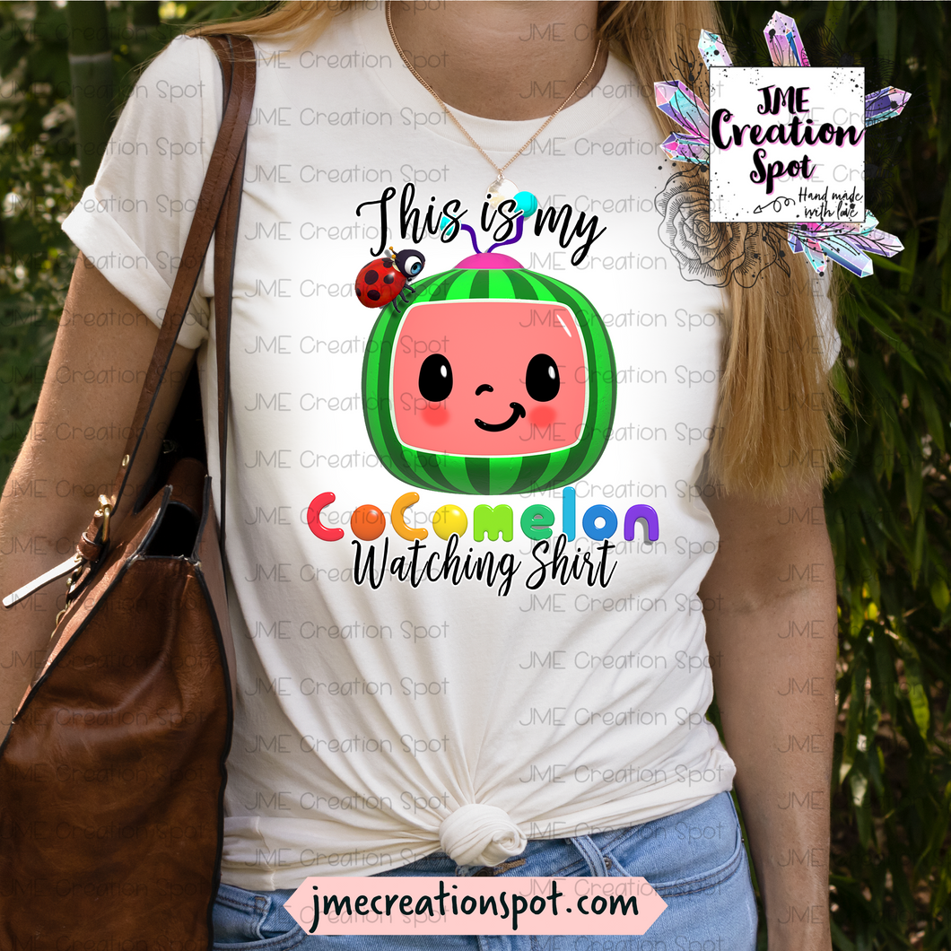 This is my Coco Melon Watching Shirt Bleached [TV]