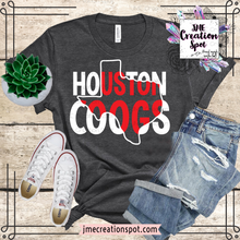 Load image into Gallery viewer, Houston Texas Cougars Coogs Shirt - University of Houston Shirt - Cougars Football, Softball, Basketball- U of H Shirt - Houston UH GRAD
