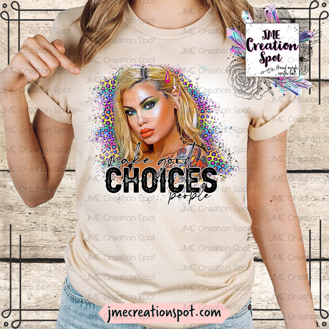 Make Good Choices People Murder Mystery Bailey Sarian Bleached T-Shirt [TV]
