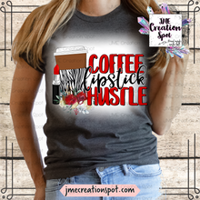 Load image into Gallery viewer, Coffee Lipstick Hustle T-Shirt [Bleached]
