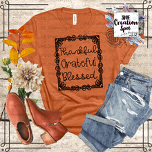 Load image into Gallery viewer, Thankful, Grateful, Blessed Floral Frame [Fall]
