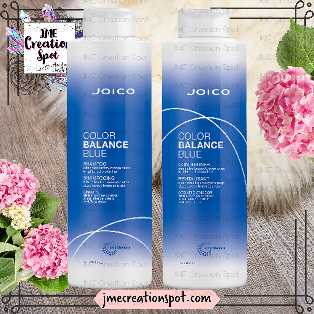 Joico Color Balance Blue Shampoo 1 Liter + Joico Color Balance Blue Conditioner 1 liter [$75 or more of Beauty Collection qualify for FREE Shipping]