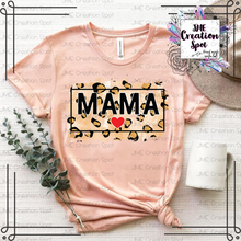 Load image into Gallery viewer, Mama Leopard Heart T-Shirt [Mom]
