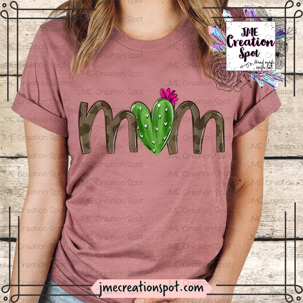 Mom Cactus Leopard Doodle [Mom]