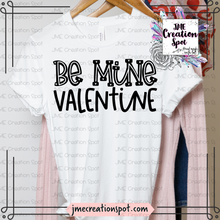 Load image into Gallery viewer, Be Mine Valentine Black Hearts T-Shirt
