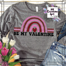 Load image into Gallery viewer, Be Mine Valentine Rainbow Hearts T-Shirt
