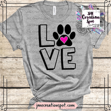 Load image into Gallery viewer, Love Dog Paw T-Shirt
